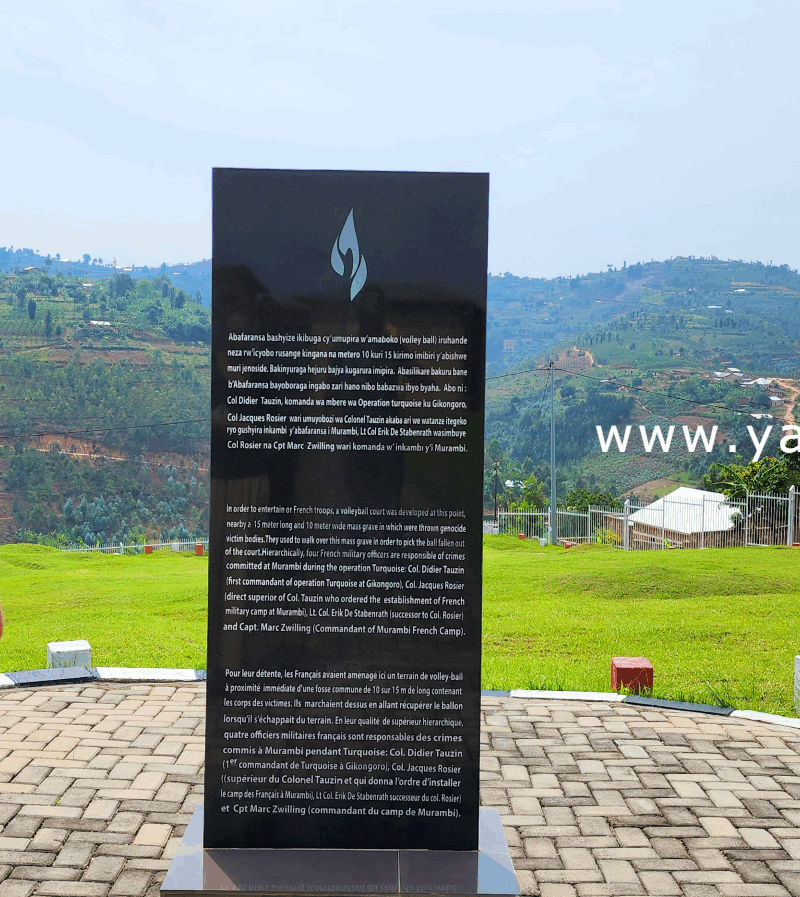 a tourist visiting murambi genocide memorial